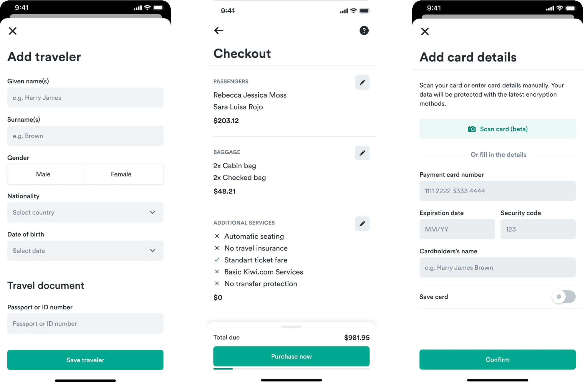 Kiwi.com — product design work